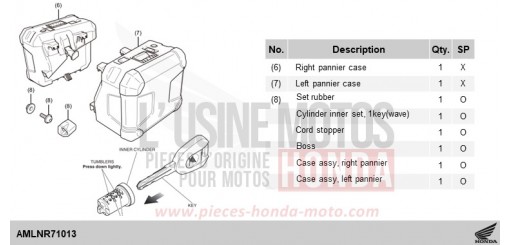 KIT,PANNIER CASE WITH STRIPE CRF1100D3R de 2024